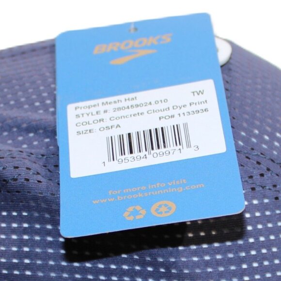 Brooks Running Run Propel Mesh Hat Concrete Cloud Dye Print 280459